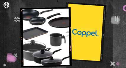 Coppel remata batería de cocina T-Fal de 25 piezas con sartenes, ollas, cuchillos y más