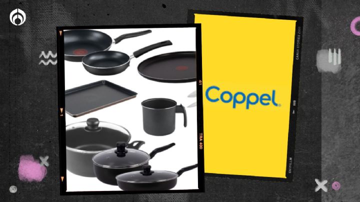 Coppel remata batería de cocina T-Fal de 25 piezas con sartenes, ollas, cuchillos y más