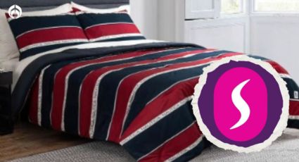 Suburbia remata suave edredón Nautica tricolor más 2 fundas de almohadas