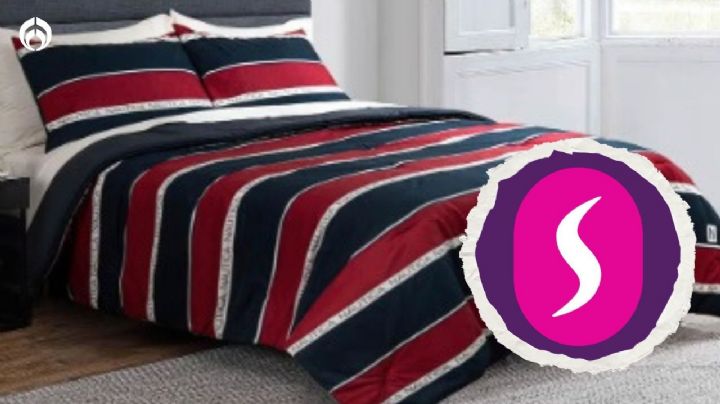 Suburbia remata suave edredón Nautica tricolor más 2 fundas de almohadas