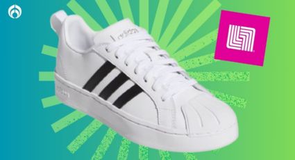 Liverpool tiene baratísimos los tenis Adidas Court Low Streetcheck blancos con franjas negras