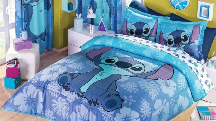 Liverpool aplica descuentote a edredón matrimonial de Stitch ¡con fundas incluidas!