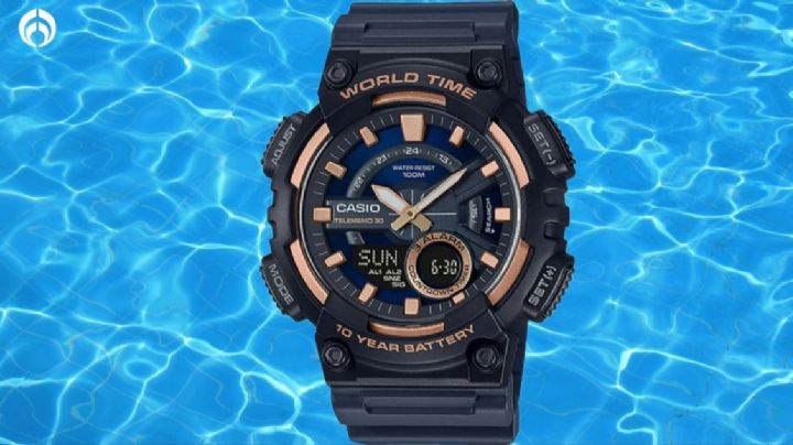 Walmart remata este reloj Casio World Time; ¡puedes nadar con él!