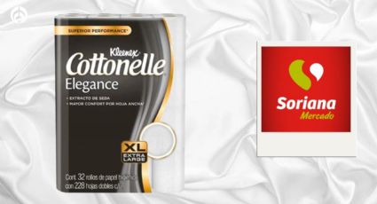 Soriana vende en menos de $200 el paquete de 32 rollos de papel de baño Cottonelle Elegance