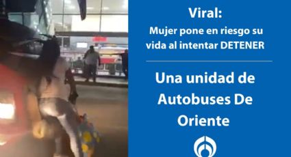 (VIDEO) Mujer llega tarde a abordaje de camión y chofer de ADO casi la atropella en Villahermosa