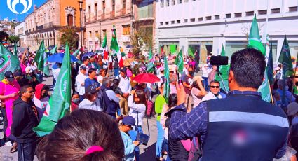 Protestan en contra de reforma electoral y en defensa del INE en Tabasco