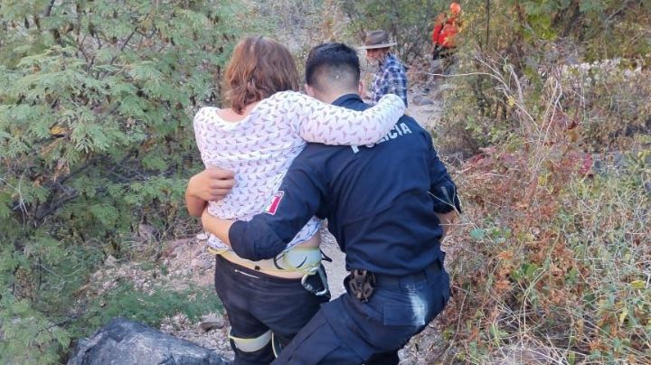 Policía Estatal rescata a mujer lesionada al subir al Cañón del Nacapule en San Carlos