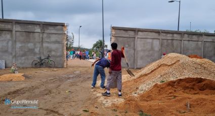 Pésimas condiciones laborales para albañiles de la construcción del Panteón Forense