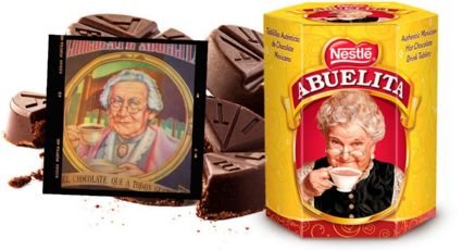 ¿Quién fue la primera imagen del Chocolate Abuelita y cómo lucía?