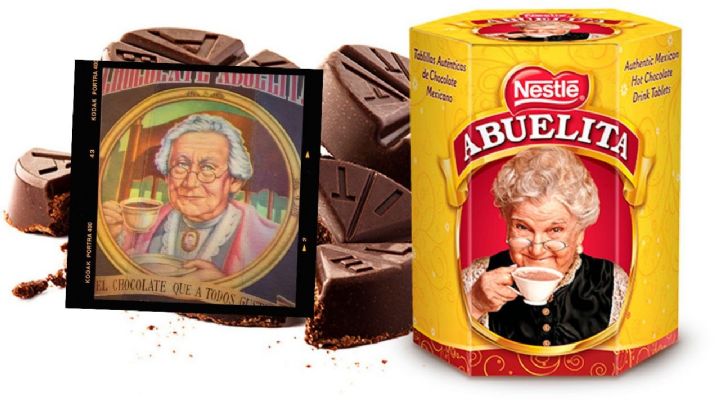 ¿Quién fue la primera imagen del Chocolate Abuelita y cómo lucía?