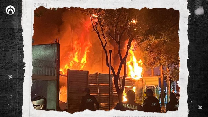 Fuerte incendio consume predio en la alcaldía Cuauhtémoc; hay 2 personas fallecidas