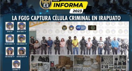 Golpe a CJNG: decomisan 150 mil dosis de cristal, armas y equipo táctico en Irapuato