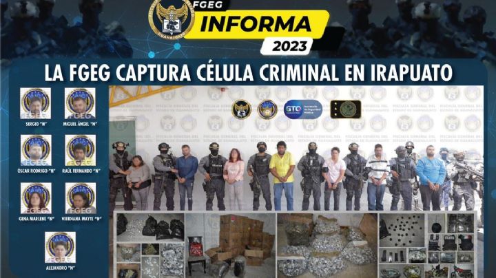 Golpe a CJNG: decomisan 150 mil dosis de cristal, armas y equipo táctico en Irapuato