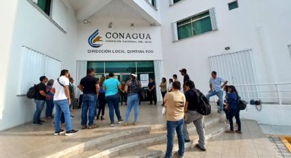 Paro nacional en Conagua: trabajadores de Chetumal exigen mejores condiciones laborales