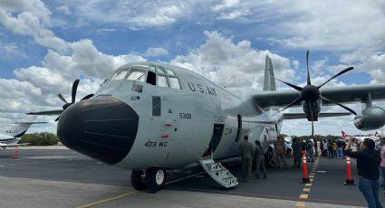 (FOTOS) Hércules, avión de la Fuerza Aérea de EU, listo para enfrentar a los huracanes