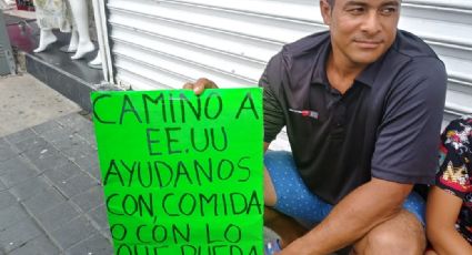 Venezolanos piden dinero en centro de Tampico para alcanzar el sueño americano