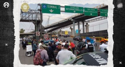 Protesta en AICM: bloquean acceso a T1 en demanda de tratamientos médicos (VIDEO)