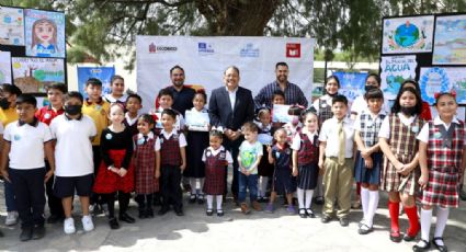 Premian a niños por mejores dibujos para el cuidado del agua en NL