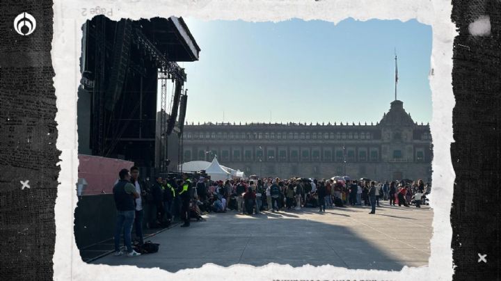 Madrugan por Rosalía: jóvenes comienzan a llenar el Zócalo para concierto (VIDEO)