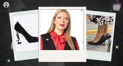 ¡Qué elegancia! Diputada de Morena va al INE con zapatos de casi 30 mil pesos (VIDEO)