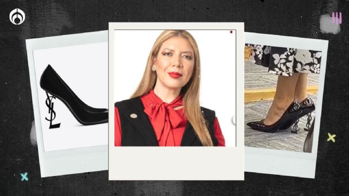 ¡Qué elegancia! Diputada de Morena va al INE con zapatos de casi 30 mil pesos (VIDEO)