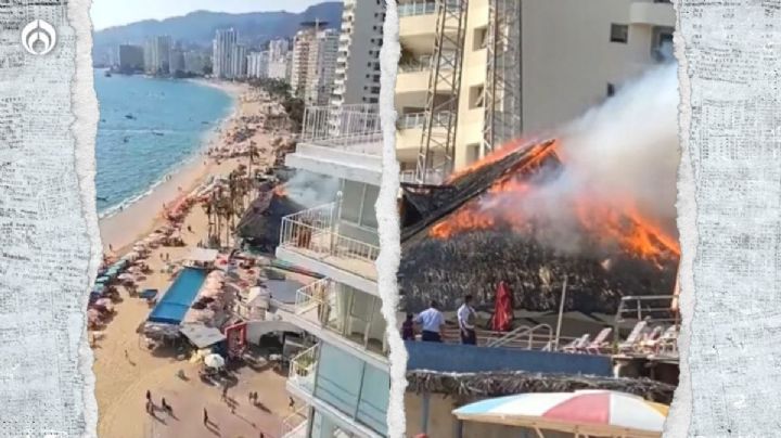 Incendio en Acapulco: (VIDEO) Llamas en balneario El Rollo espantan a turistas