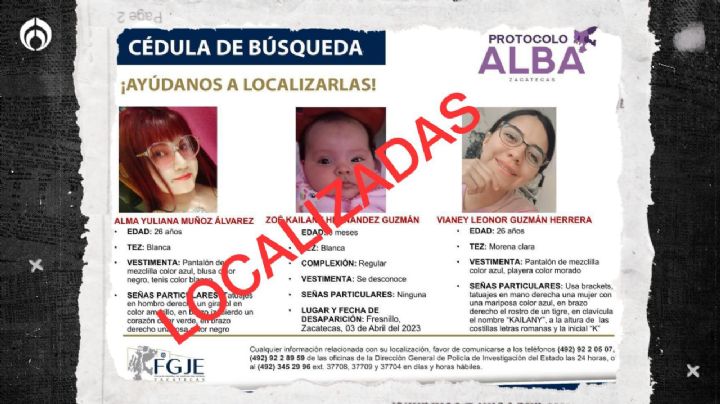 ¡A salvo! Localizan con vida a esposa e hija de un militar secuestradas en Fresnillo