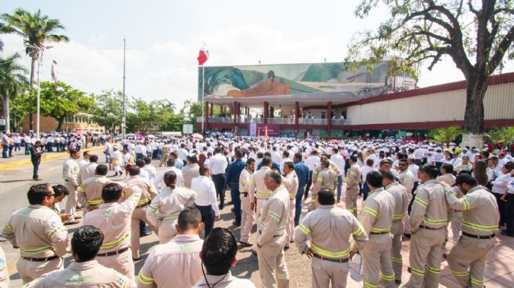 Día del Trabajo: marchan trabajadores en Poza Rica por la lucha de sus derechos