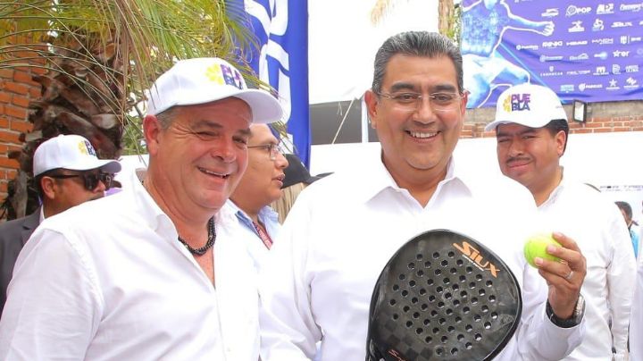 Sergio Salomón Céspedes inaugura el 1er Torneo Nacional de Pádel en Puebla