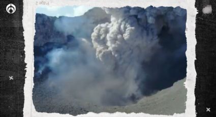 (VIDEO) Dron ‘espía’ al Popocatépetl: capta el explosivo cráter del volcán