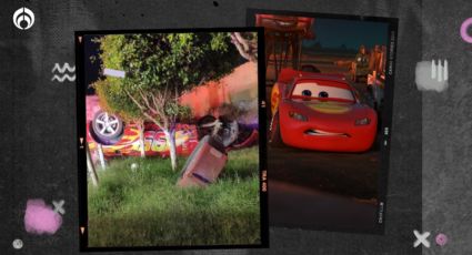 ¡Accidente de película! ‘Rayo McQueen’ sufre volcadura en carretera de Sinaloa 