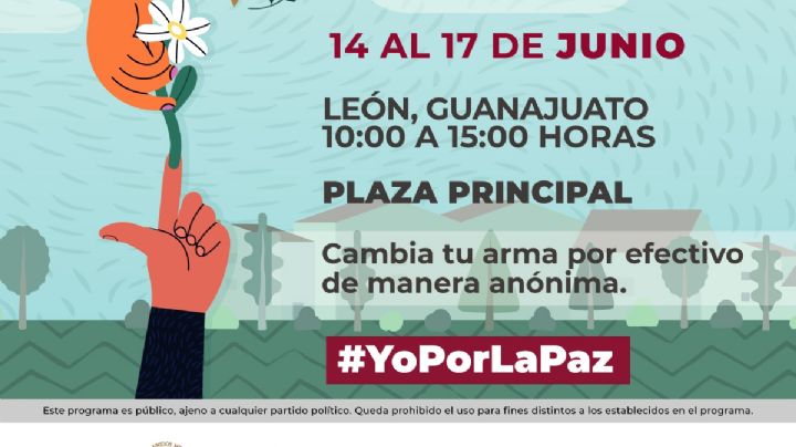 ¿Cómo te caerían unos 23 mil pesos? León te invita al desarme voluntario; cambia tu arma por lana