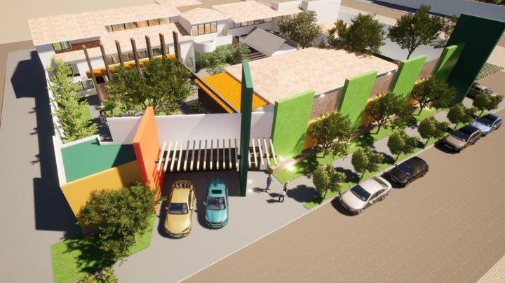 Construcción del teatro de la Ciudad de parque Tangamanga II registra un avance del 70% en SLP