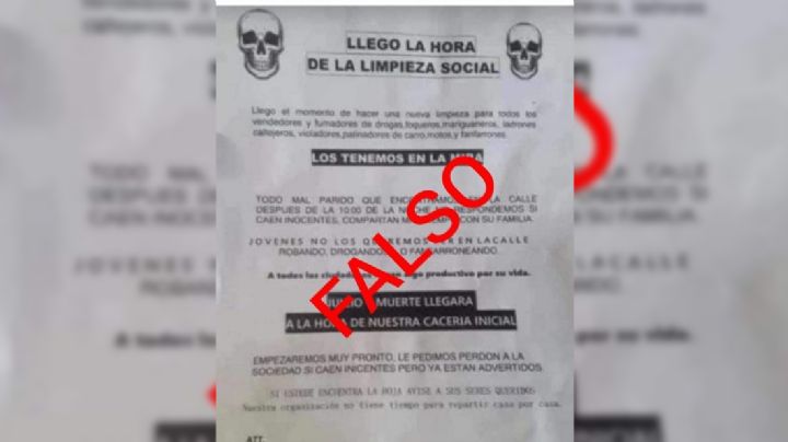 "Llegó la hora de la limpieza"; autoridades advierten por falsos panfletos de grupos delictivos