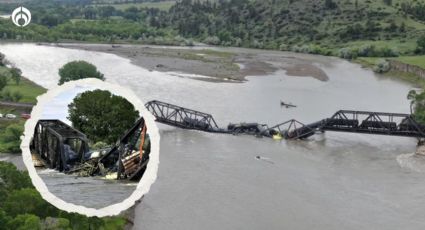 Alerta en río Yellowstone: Puente colapsa y descarrila tren con sustancia peligrosas en EU