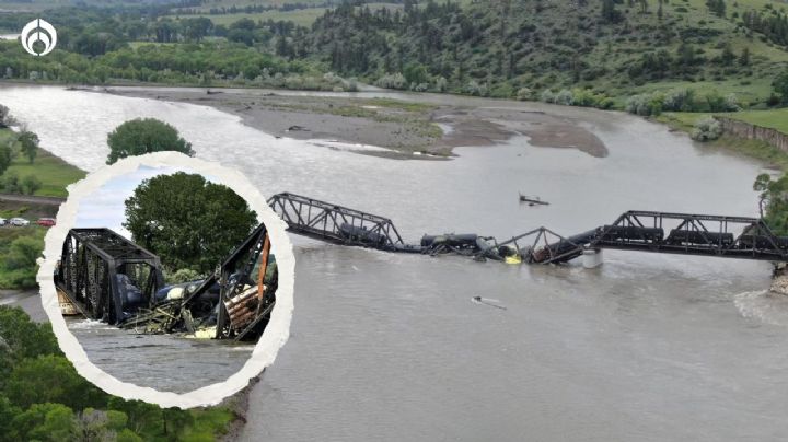 Alerta en río Yellowstone: Puente colapsa y descarrila tren con sustancia peligrosas en EU