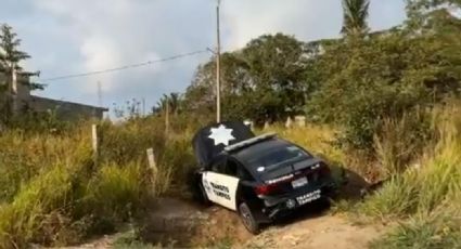 (FOTOS) Hombre en situación de calle roba patrulla en Tampico, 'vuela' puente y choca en Veracruz