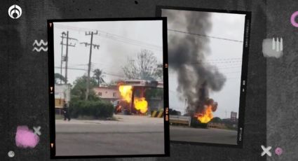 (VIDEO) Gasolinera explota en Veracruz: provoca cierre de carretera y deja 2 heridos