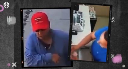 (VIDEO) Hombre lanza gasolina a empleado para robar casa de cambio en Sonora