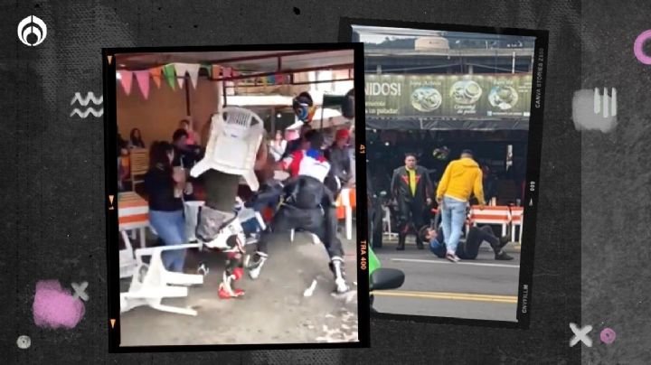 (VIDEOS) Campal en Tres Marías: motociclistas pelean a patadas ¡y sillazos!