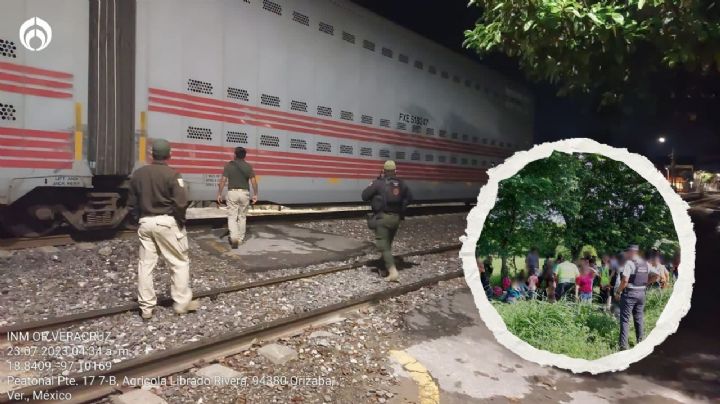 En tráiler y las vías del tren: localizan a 256 migrantes abandonados en Veracruz