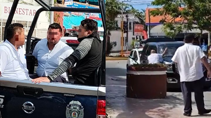 (VIDEO) Así fue el ataque de unos taxistas a un chofer que transportaba turistas en Cancún