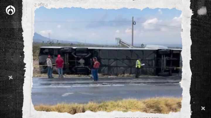 Volcadura de un camión de pasajeros deja 8 muertos y 30 heridos en Zacatecas