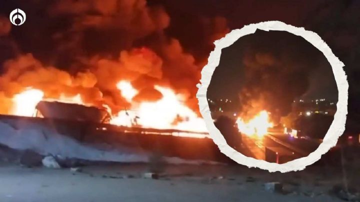 (VIDEOS) Cierran la México-Querétaro por choque e incendio de vehículos