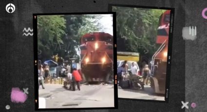 (VIDEO) Sustote en Jalisco: así evitaron que tren arrollara a persona en silla de ruedas