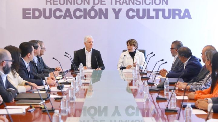 Delfina Gómez y Alfredo Del Mazo encabezan reunión de transición sobre educación y cultura