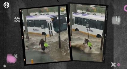 Y nadie le ayuda… río de lluvias arrastra a viejita en Coacalco (VIDEO)