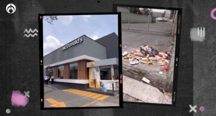 El cochinero de McDonald’s, franquicia en CDMX avienta su basura a la calle