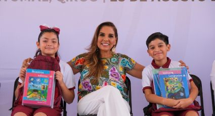 Mara Lezama inaugura el ciclo escolar 2023-2024 con entrega de útiles, uniformes y mochilas