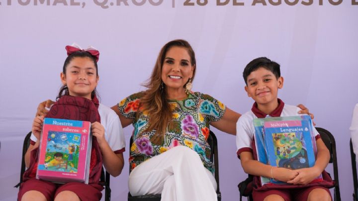 Mara Lezama inaugura el ciclo escolar 2023-2024 con entrega de útiles, uniformes y mochilas